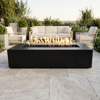 The Outdoor Plus 48" Regal Fire Pit — Powder Coat — Match Lit — patio view