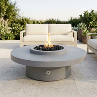 The Outdoor Plus 60" Coastline Fire Pit — 24" Tall — Powder Coat — patio view