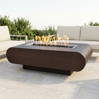 The Outdoor Plus 48" La Jolla Fire Pit — Hammered Copper — patio view