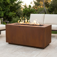 The Outdoor Plus 60" Pismo Fire Pit — Corten Steel — patio view