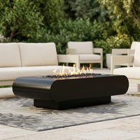 The Outdoor Plus 48" La Jolla Fire Pit — Powder Coat — patio view