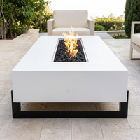 The Outdoor Plus 84-Inch Baja Fire Pit — Black & White — alternate view
