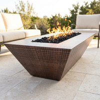 The Outdoor Plus 96" Atlantic Fire Pit — 18" Tall — Hammered Copper — alternate view