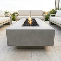 Del Mar 84-Inch GFRC Fire Pit — Plug & Play Electronic — Natural Gray alternate view