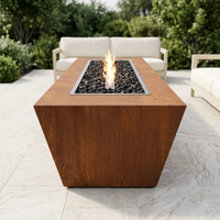 The Outdoor Plus 84" Atlantic Fire Pit — 24" Tall — Corten Steel — alternate view