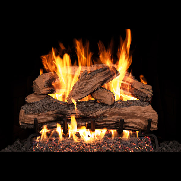 18" Split Oak Designer Plus Outdoor Vented Gas Log Set | Real Fyre