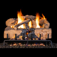 30" Charred Angel Split Oak Outdoor Vented Gas Log Set | Real Fyre