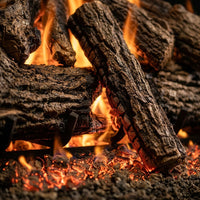 24" Charred Oak Vented Gas Log Set | Real Fyre