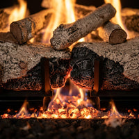 24" Peterson Charred Alpine Birch Outdoor Ventless Gas Logs | Real Fyre