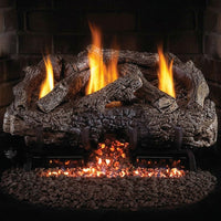 24-inch Peterson Charred Frontier Oak Outdoor Ventless Gas Logs by Real Fyre
