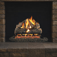 16" Charred Oak ANSI Vented Gas Log Set | Real Fyre