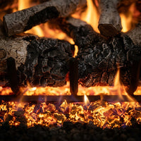 18" Charred Burnt Aspen Vented Gas Log Set | Real Fyre