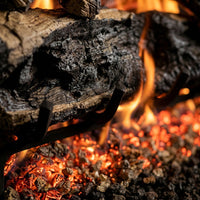 24" Charred Split Oak Outdoor Vented Gas Log Set | Real Fyre