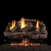 18-inch Peterson Charred Aged Split Refractory Ventless Gas Logs by Real Fyre