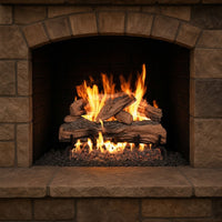 18-inch Split Oak Designer Plus Vented Gas Log Set by Real Fyre