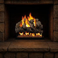18" Royal English Oak Vented Gas Log Set | Real Fyre