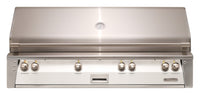 Alfresco ALXE 56-Inch Built-In Natural Gas Grill with Sear Zone — Signal White Gloss — manufacturer front view