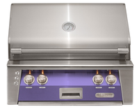 Alfresco ALXE 30-Inch Built-In Natural Gas Grill — Lilac / Blue Lilac Gloss — manufacturer front view
