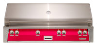 Alfresco ALXE 56-Inch Built-In Natural Gas Grill with Sear Zone — Raspberry Red Gloss — manufacturer front view