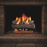 20" Post Oak Vented Gas Log Set | Real Fyre