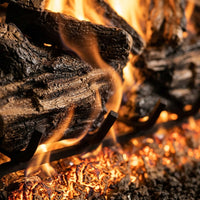 24" Charred Split Vented Gas Log Set | Real Fyre