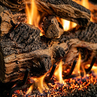 24" Gnarled Split Oak Outdoor Vented Gas Log Set | Real Fyre