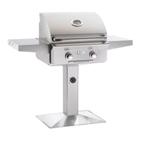 American Outdoor Grill 24" T-Series Patio Post Natural Gas Grill with Rotisserie Backburner