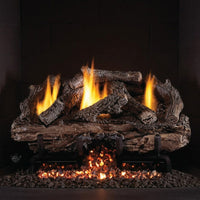 24-inch Peterson Charred Aged Split Refractory Ventless Gas Logs by Real Fyre
