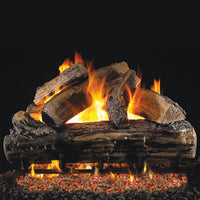 24" Split Oak Vented Gas Log Set | Real Fyre