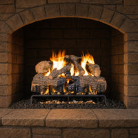 24" Charred Angel Oak Vented Gas Log Set | Real Fyre