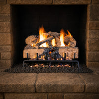 24" Charred Angel Split Oak Vented Gas Log Set | Real Fyre
