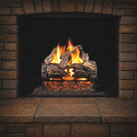 24" Charred Oak ANSI Vented Gas Log Set | Real Fyre