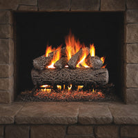 24" Post Oak ANSI Vented Gas Log Set | Real Fyre