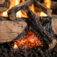 30" Charred Angel Split Oak Vented Gas Log Set | Real Fyre
