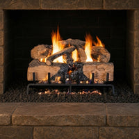 30-inch Charred Angel Split Oak Vented Gas Log Set by Real Fyre