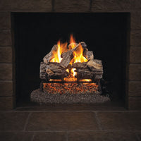 30" Burnt Rustic Oak ANSI Vented Gas Log Set | Real Fyre