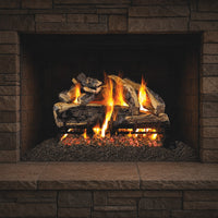 30" Charred Rugged Split Oak ANSI Vented Gas Log Set | Real Fyre
