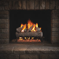 30" Post Oak Vented Gas Log Set | Real Fyre