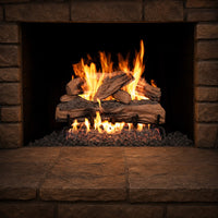 30" Split Oak Designer Plus Vented Gas Log Set | Real Fyre