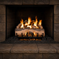 33" Mountain Crest Split Oak Vented Gas Log Set | Real Fyre