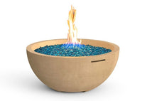 36-inch American Fyre Designs fire bowl with stainless steel burner and contemporary design