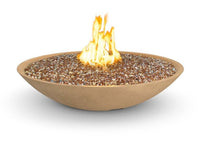 48″ Marseille Fire Bowl handcrafted concrete fire pit with stainless steel burner and wide opening