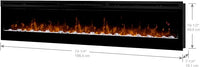 Prism Linear 74" Electric Fireplace - Acrylic Ice - Model BLF7451
