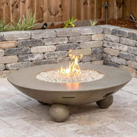 American Fyre Designs Versailles 54-Inch Round GFRC Gas Fire Table with Ball Feet