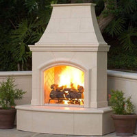 American Fyre Designs 65" Phoenix Vent-Free Outdoor Gas Fireplace - 16" Radiused Bullnose, Smoke