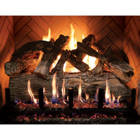 Grand Canyon 60" Arizona Weathered Oak Jumbo See-Through Vented Gas Log Set - 15 Piece