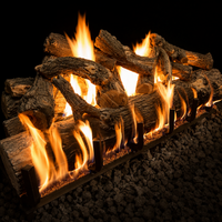 36" Jumbo Weathered Oak Vented Gas Log Set | Grand Canyon