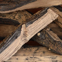 Split Oak 18 inch vented ceramic gas log set in fireplace