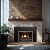 Empire Rushmore TruFlame 30 insert with driftwood logs, room scene