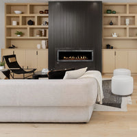 Empire Boulevard 48 linear fireplace in modern living room